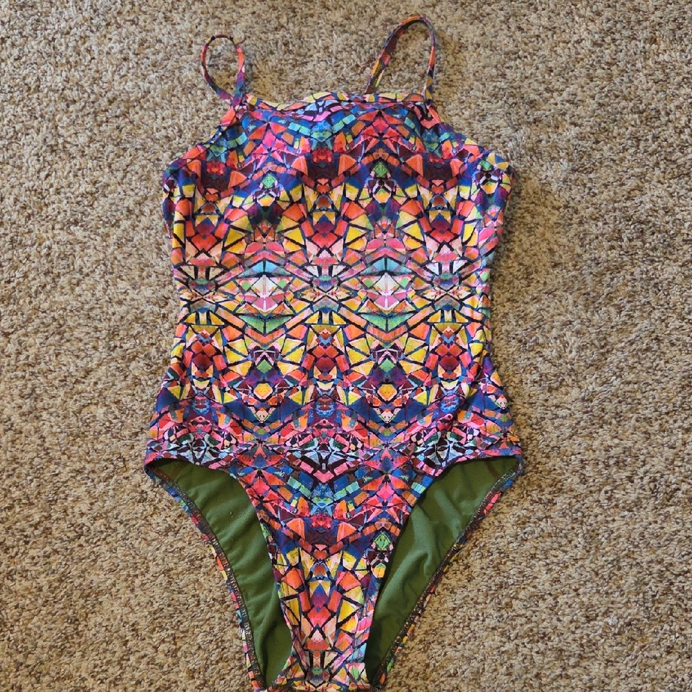 Speedo Endurance Women's One Piece Swimsuit - Multicolor Mosaic - Size 6/32